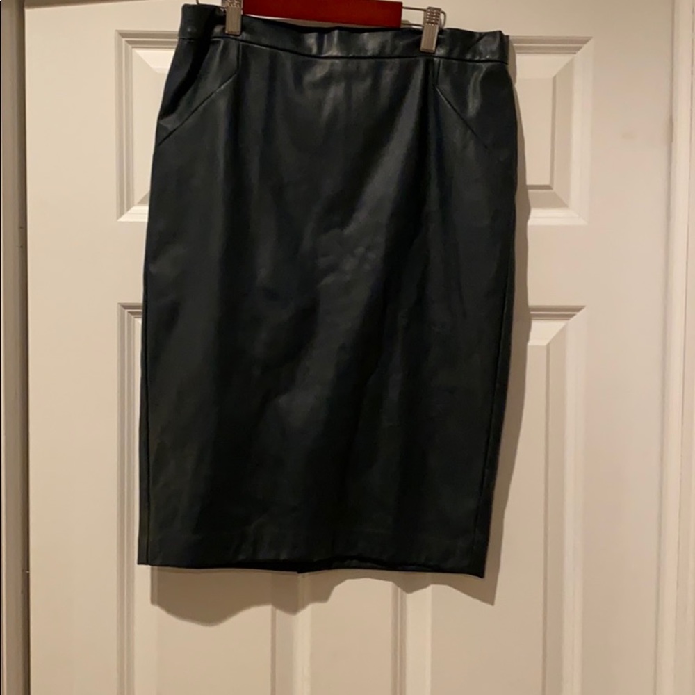 Faux leather skirt